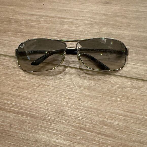 RAY-BAN RB3343 003/32 60-12 2N CHROME GRADIENT FLEX HINGES WRAPS SUNGLASSES - Picture 1 of 8